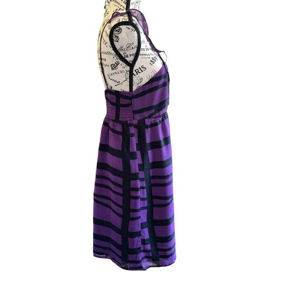 Volcom Vicious Girl Ruffle dress black and purple SZ XL - Picture 2 of 5
